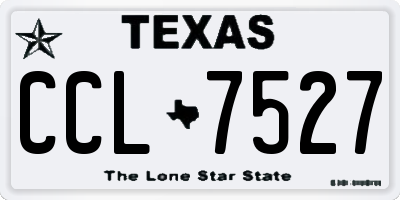 TX license plate CCL7527