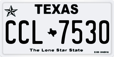 TX license plate CCL7530
