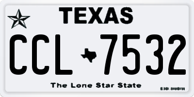 TX license plate CCL7532