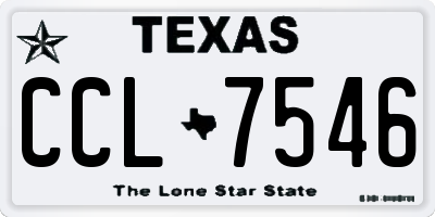 TX license plate CCL7546