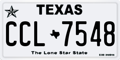 TX license plate CCL7548