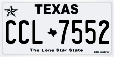 TX license plate CCL7552
