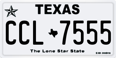TX license plate CCL7555