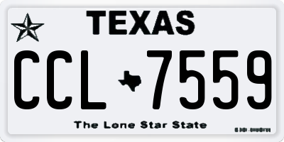TX license plate CCL7559