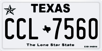 TX license plate CCL7560