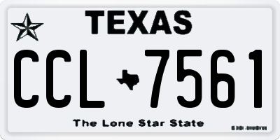 TX license plate CCL7561
