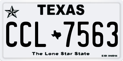 TX license plate CCL7563