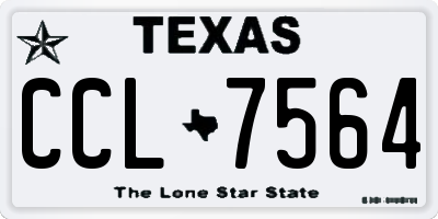 TX license plate CCL7564