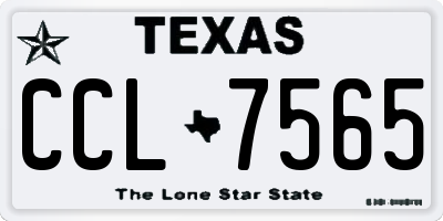 TX license plate CCL7565
