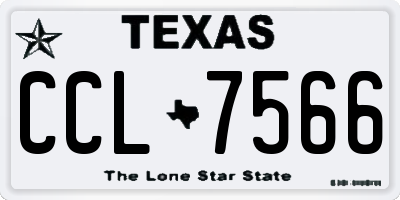 TX license plate CCL7566