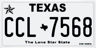 TX license plate CCL7568