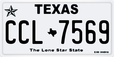 TX license plate CCL7569