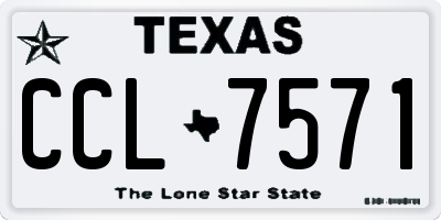 TX license plate CCL7571