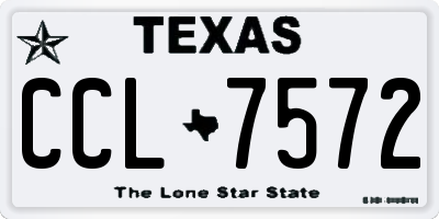TX license plate CCL7572