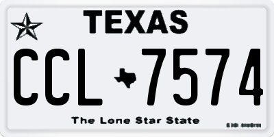 TX license plate CCL7574