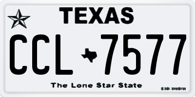 TX license plate CCL7577