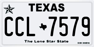TX license plate CCL7579
