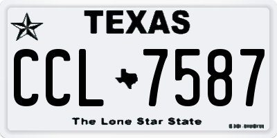 TX license plate CCL7587