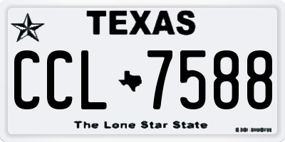 TX license plate CCL7588