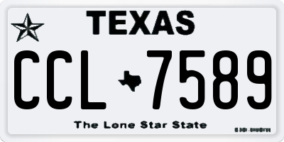 TX license plate CCL7589