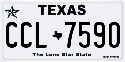 TX license plate CCL7590