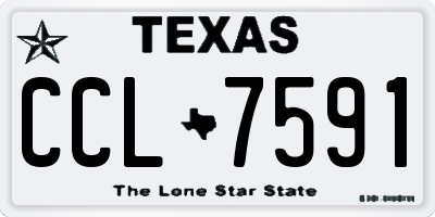 TX license plate CCL7591