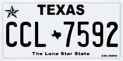 TX license plate CCL7592
