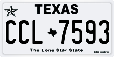 TX license plate CCL7593