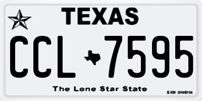 TX license plate CCL7595