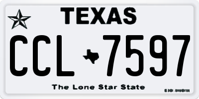 TX license plate CCL7597