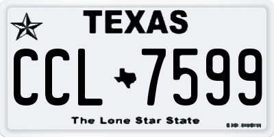 TX license plate CCL7599