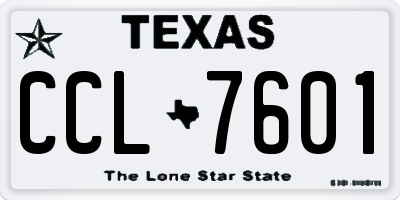 TX license plate CCL7601