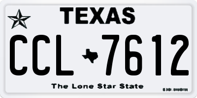 TX license plate CCL7612