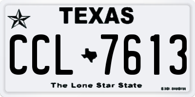TX license plate CCL7613