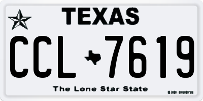 TX license plate CCL7619