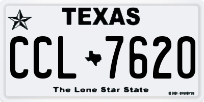 TX license plate CCL7620