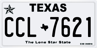 TX license plate CCL7621