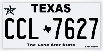 TX license plate CCL7627