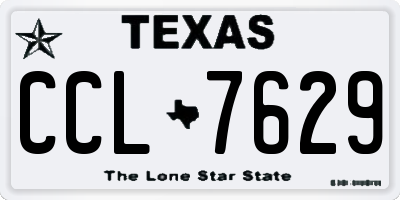 TX license plate CCL7629