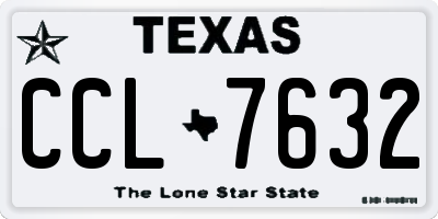 TX license plate CCL7632