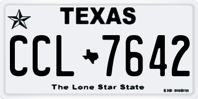 TX license plate CCL7642