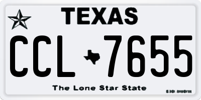 TX license plate CCL7655