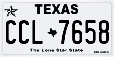 TX license plate CCL7658