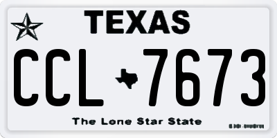 TX license plate CCL7673