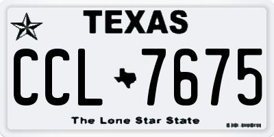 TX license plate CCL7675