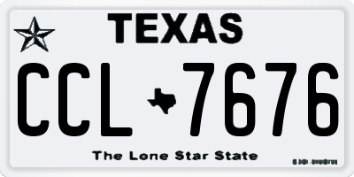 TX license plate CCL7676