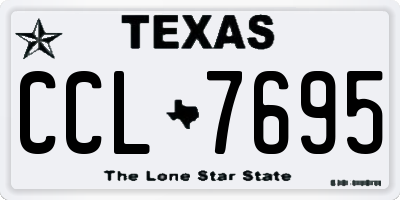 TX license plate CCL7695