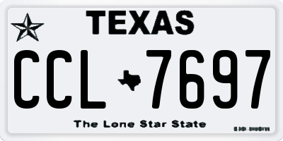 TX license plate CCL7697