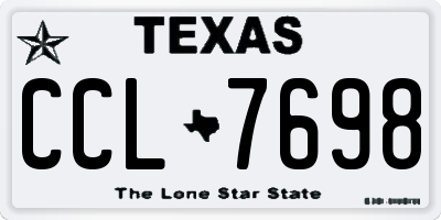 TX license plate CCL7698