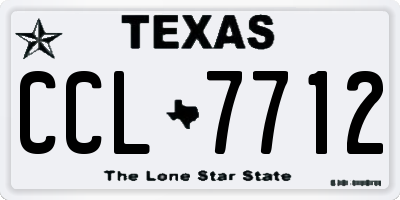 TX license plate CCL7712